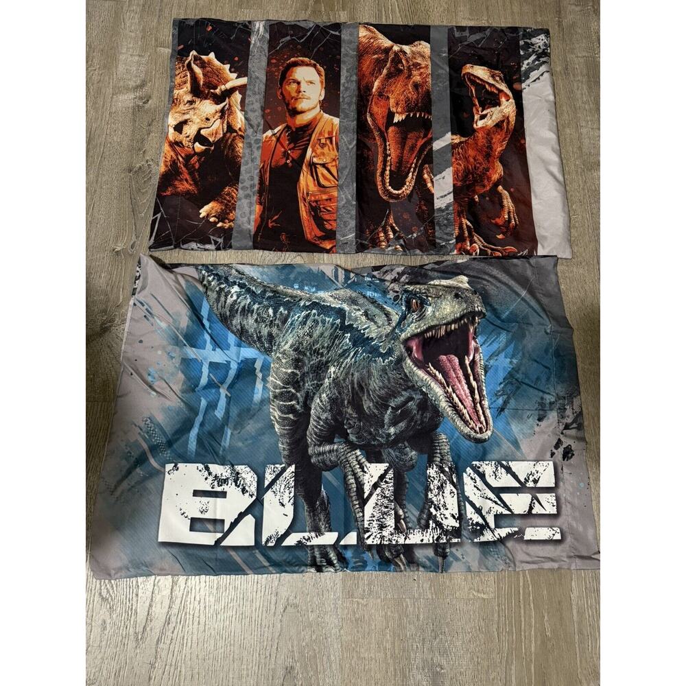 Jurassic World Full Size Flat & Fitting Bed Sheets + 2 Pillowcases MINT!